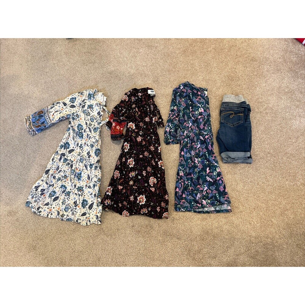 Lot‎ Of 4 Girls Sz 6-7 Floral Dresses And Jean Shorts Old Navy/ Gymboree/Justice